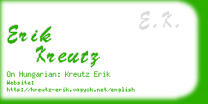 erik kreutz business card